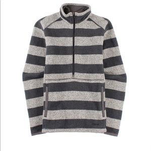 Patagonia Better Sweater Half Zip Blue Gray Striped M
